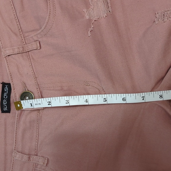Silver Crush Women's Pink Distressed Skinny Jeans Size 5/6 - Picture 13 of 14